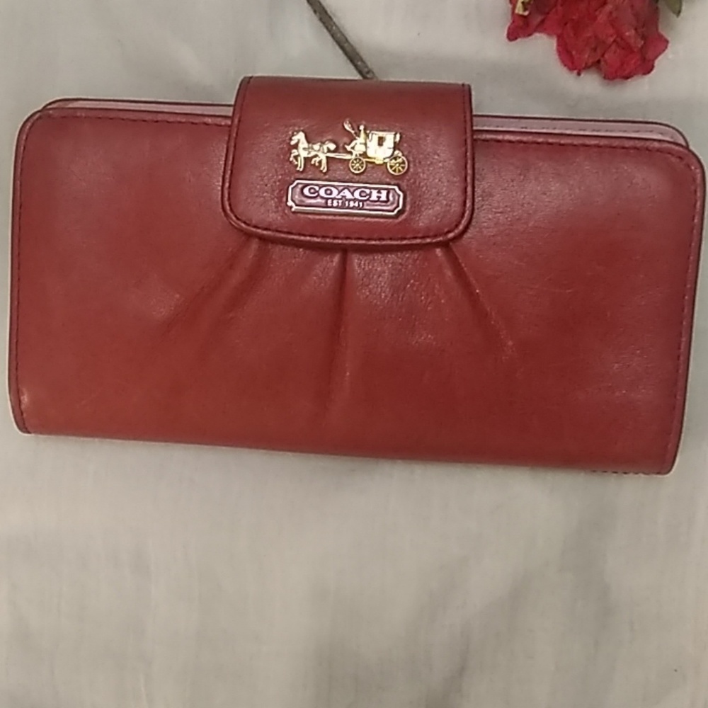 Red Coach Wallet